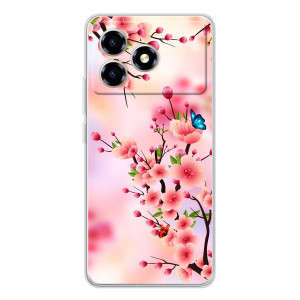 Чехол с принтом САКУРЫ на ZTE Blade A36 – Бабочки на сакуре