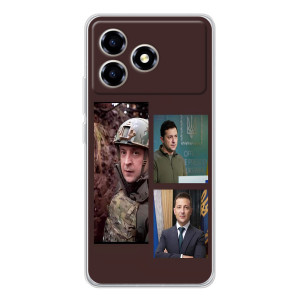 Чохол для ZTE Blade A36 (AlphaPrint - с принтом Зеленського)