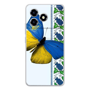 Чехол с Украинской символикой на ZTE Blade A36 – Бабочка