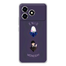 Чехлы Венсдей на ZTE Blade A36 Уэнсдей (AlphaPrint) (Уэнздей и подруга)