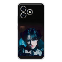 Чехлы Венсдей на ZTE Blade A36 Уэнсдей (AlphaPrint) (взгляд Уэнздей)