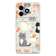 Чехол с рисунком кот на ZTE Blade A36