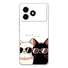 Чохол з малюнком кіт на ZTE Blade A36 – Коти в окулярах