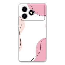 Чохол квітковий дизайн для ZTE Blade A36 (Рожевий фон)