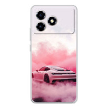 Чехол с авто Порше для ZTE Blade A36 – Розовый Порше