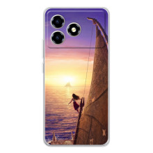 Чехол с мультфильмом Моана ZTE Blade A36 (Моана в море)