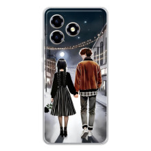 Чехол с дизайном Венздей 2 на ZTE Blade A36 – Уэнсдей и Тайлер