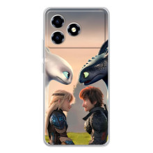 Чехол как приручить дракона на ZTE Blade A36 (Гикавка и Астрид)