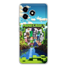 Чохол з картинками Майнкрафт для 

ZTE Blade A36Ukraine – Майнкрафт фон