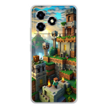 Чохол з картинками Майнкрафт для 

ZTE Blade A36Ukraine – Місто Майнкрафт