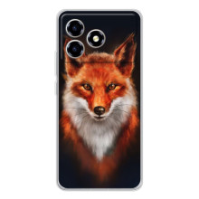 Чохол з принтом лисички ZTE Blade A36Ukraine – Лисиця на чорному