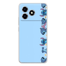 Чехол с принтом Стич на ZTE Blade A36 (Стич фон)