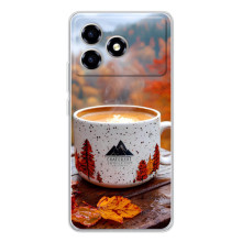 Чехол с уникальным дизайном «Осень с кофе» для ZTE Blade A36 – Кофе на природе