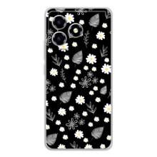 Чохли з тематикою "КВІТИ" на ZTE Blade A36 (цвітіння на чорному)