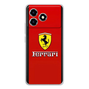 Силиконовый бампер с картинкой машины на ZTE Blade A36 – Ferrari Logo
