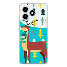 Силіконовий бампер з картинкою звірів для ZTE Blade A36 (Олень із шарфом)