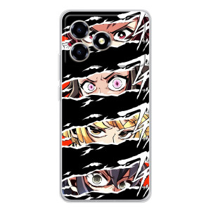 Силиконовые чехлы с глазами Anime для ZTE Blade A36 – Глаза на чорном