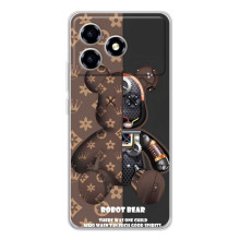 Силиконовый чехол для ZTE Blade A36 – Медмедь Луи Виттон