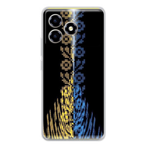 Силиконовый Чехол на ZTE Blade A36 (Патриотическая вышиванка)