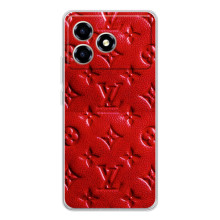 Текстурный Чехол Louis Vuitton для ZTE Blade A36 – Красный ЛВ