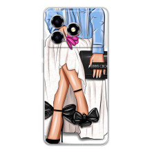 Силиконовый Чехол на ZTE Blade A36 с картинкой Стильных Девушек (Мода)