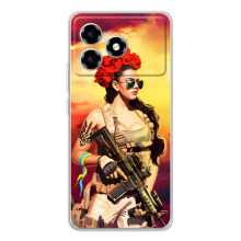 ЗСУ Чохли (TPU) для ZTE Blade A36 (Жінка солдат)