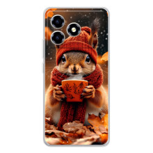 Друкований чохол 'Звірята з кавою' для ZTE Blade A36 (Білка з кавою)