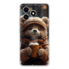 Друкований чохол 'Звірята з кавою' для ZTE Blade A36 (Мішка з кавою)