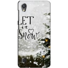 Новогодние, Праздничные Чехлы для ZTE Blade A5 - 2024 год (Let it snow)