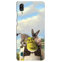 Чехол с мультфильмом Шрек на ZTE Blade A51 Lite – Шрек и осел