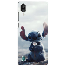 Чехол с рисунком Стич для ZTE Blade A51 Lite – Стич с цветочком