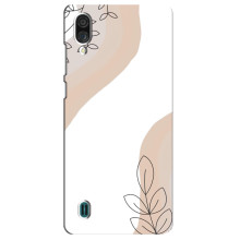 Силиконовый чехол с принтом в цветах на ZTE Blade A51 Lite – Нюдовый дизайн
