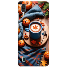 Чехол с уникальным дизайном «Осень с кофе» для ZTE Blade A51 Lite – Кофе и тыквы