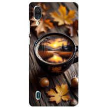 Чехол с уникальным дизайном «Осень с кофе» для ZTE Blade A51 Lite – Тёмный кофе