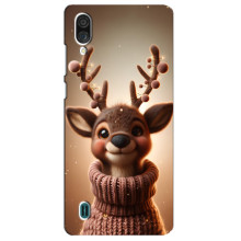 Яскравий чохол для ZTE Blade A51 Lite з Зимові Оленята – Олень в светрі