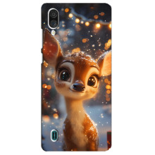 Яскравий чохол для ZTE Blade A51 Lite з Зимові Оленята – Оленятко серед герлянд