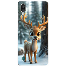 Яскравий чохол для ZTE Blade A51 Lite з Зимові Оленята – Оленятко в лісі