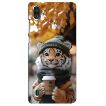 Друкований чохол 'Звірята з кавою' для ZTE Blade A51 Lite – Тигр з кавою