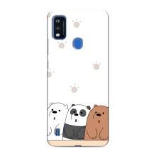 Чохли з зображенням різних тварин на ZTE Blade A51 (Здивовані ведмедики)