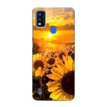 Чехол с Цветами для ZTE Blade A51 (поле подсолнухов)
