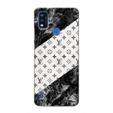 Чехол Стиль Louis Vuitton на ZTE Blade A51 (LV на белом)