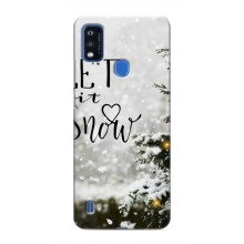 Новогодние, Праздничные Чехлы для ZTE Blade A51 - 2024 год (Let it snow)