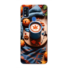 Чохол з унікальним дизайном 'Осінь з кавою' для ZTE Blade A51 – Кава і гарбузики