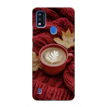 Чохол з унікальним дизайном 'Осінь з кавою' для ZTE Blade A51 – Кава на ковдрі