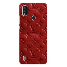 Текстурный Чехол Louis Vuitton для ЗТЕ Блейд А51 – Красный ЛВ