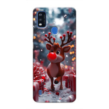 Яркий чехол для ZTE Blade A51 с Зимними Оленятами – Олень среди подарков