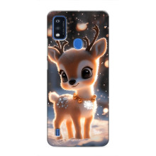 Яркий чехол для ZTE Blade A51 с Зимними Оленятами – Оленёнок