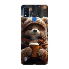 Друкований чохол 'Звірята з кавою' для ZTE Blade A51 – Мішка з кавою