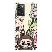 Чехол с Лабубу на ZTE Blade A52 (Коллаж Лабубу)