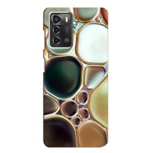 Мраморный чехол на ZTE Blade A52 (VPrint) (Радужный Мрамор)